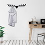 Wallity Antler Gancho de Pared de Metal Negro